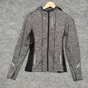 Brooks Size Small Hoodie Gray Equilibrium Technology Reflective Running Athletic